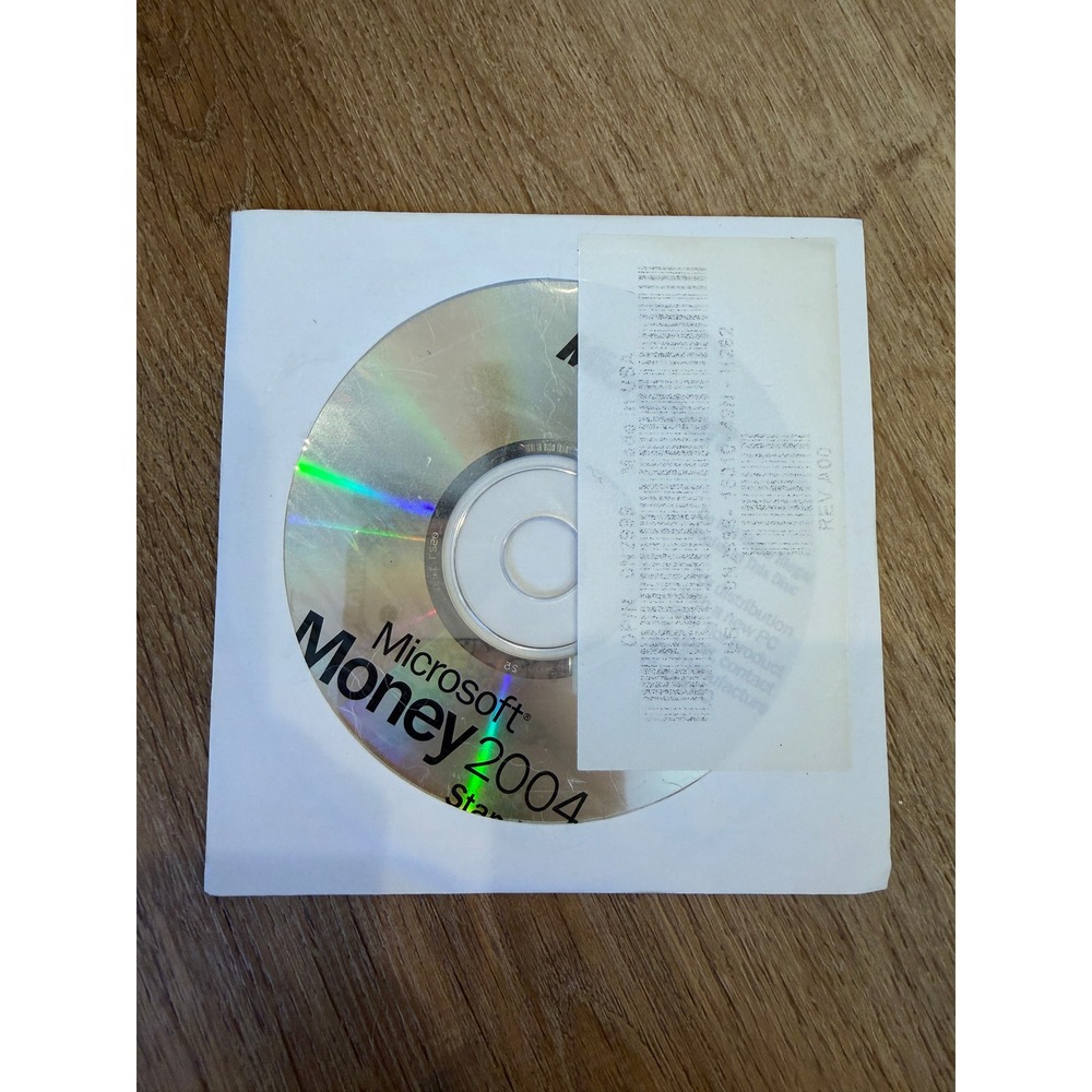Microsoft Money 2004 Standard Edition PC Software Disc with Product Key Vintage